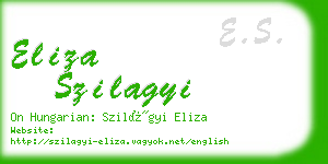 eliza szilagyi business card